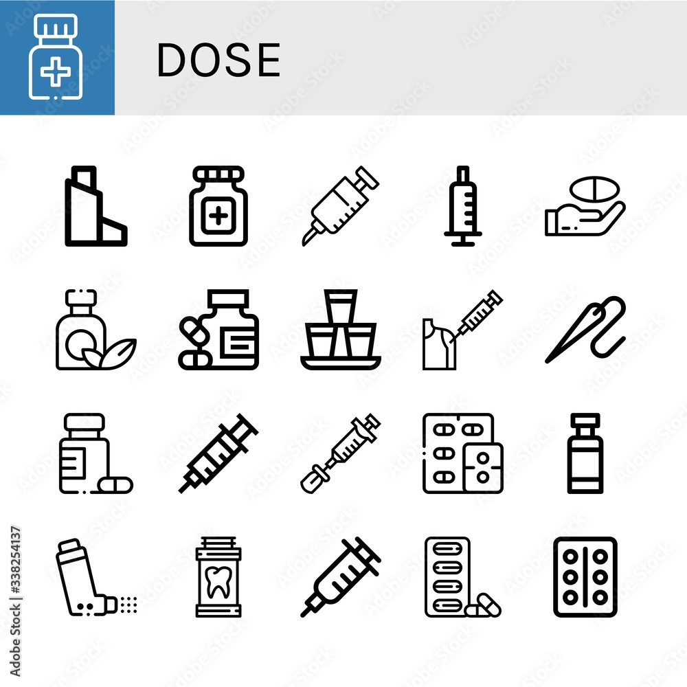 dose simple icons set dose simple icons set