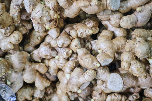 Photography Fresh ginger for sale Inside Paddy's Markets, Sydney with lots of souvenirs, fru