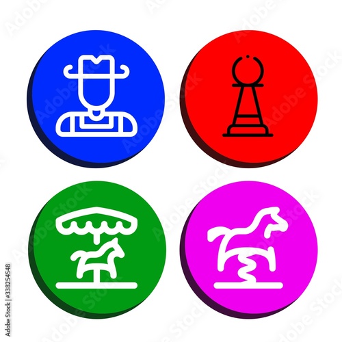 Set of horse icons