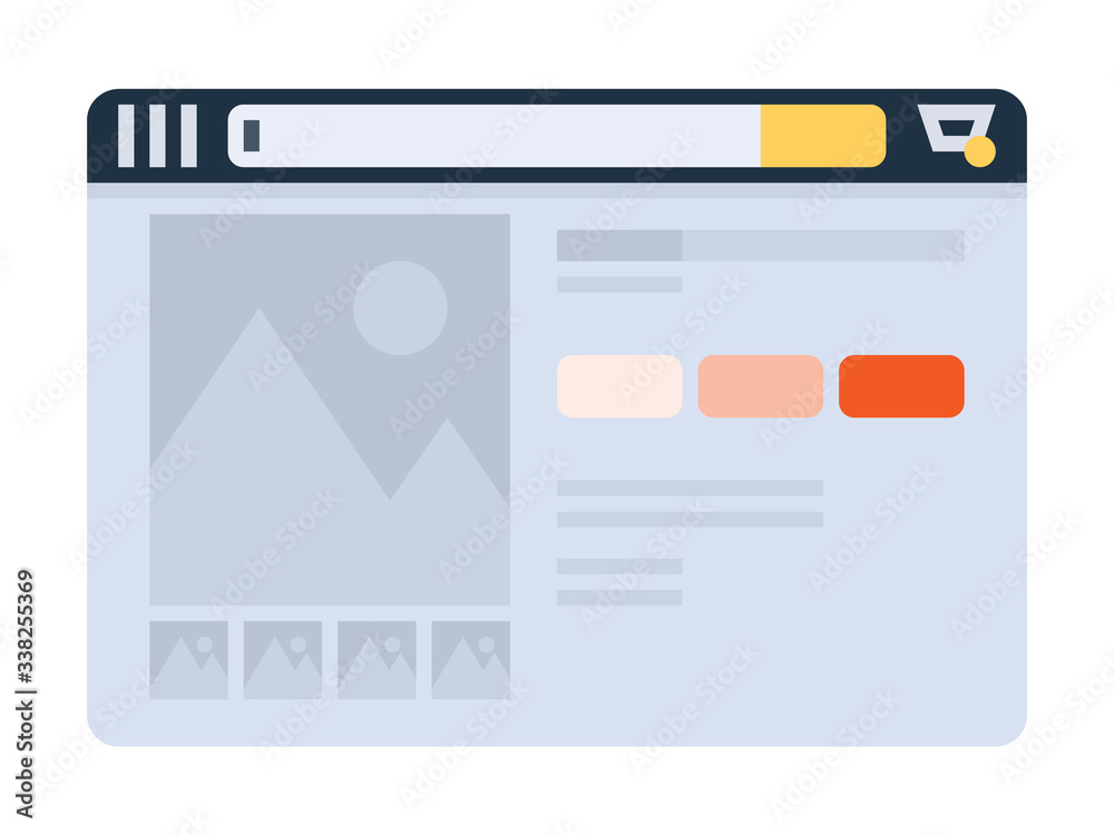 Internet page in flat icon concept. Modern browser window design. Vector illustration pixel perfect are created on pixel grid 64 x 64 pixel. Internet page in flat icon concept. Modern browser window design. Vector illustration pixel perfect are created on pixel grid 64 x 64 pixel.