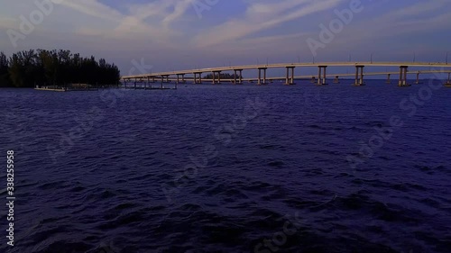 Wallpaper Mural Ft Myers Florida Harbor sunset Edison Bridge Downtown Ft Myers Fort Myers Yacht Basin  Torontodigital.ca