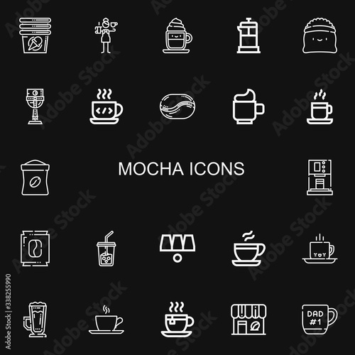 Editable 22 mocha icons for web and mobile