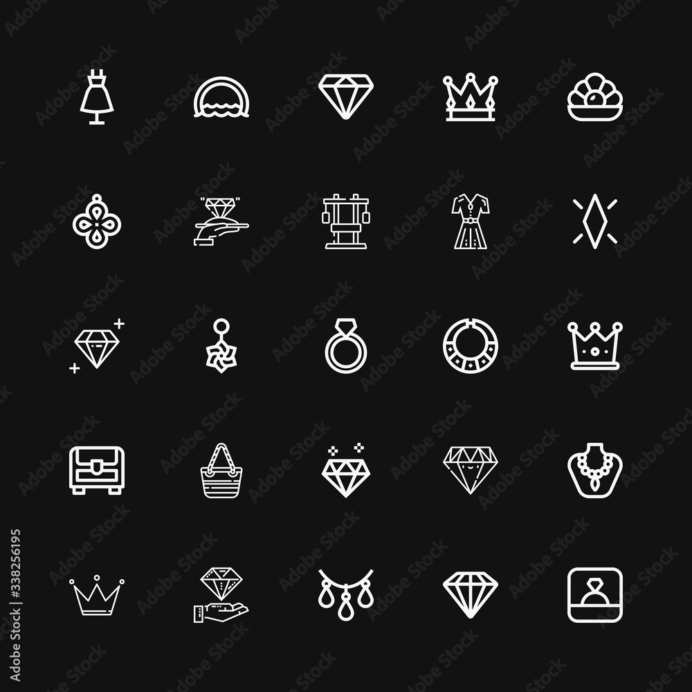 Editable 25 jewelry icons for web and mobile Editable 25 jewelry icons for web and mobile
