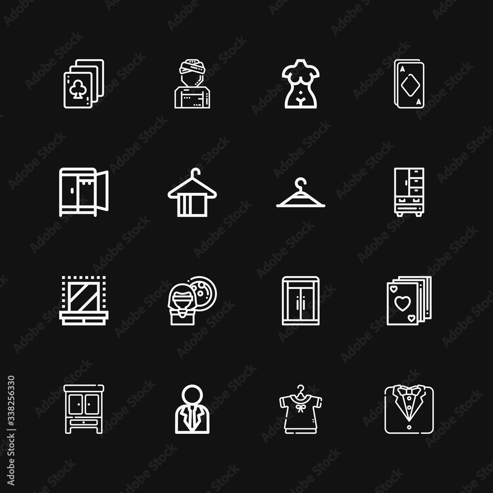 Editable 16 suit icons for web and mobile Editable 16 suit icons for web and mobile