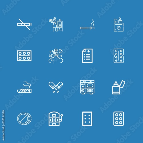 Editable 16 addiction icons for web and mobile