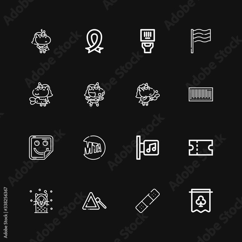 Editable 16 sticker icons for web and mobile
