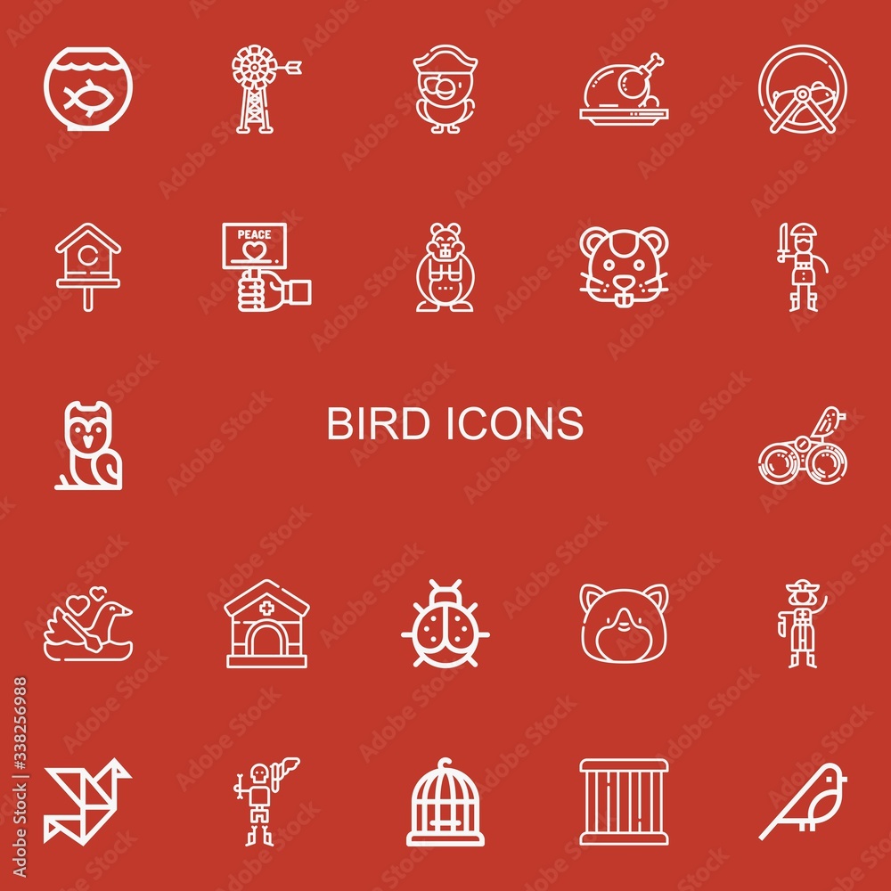 Editable 22 bird icons for web and mobile Editable 22 bird icons for web and mobile
