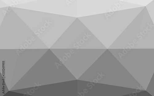 Light Silver, Gray vector polygonal background. A vague abstract illustration with gradient. A completely new template for your business design.
