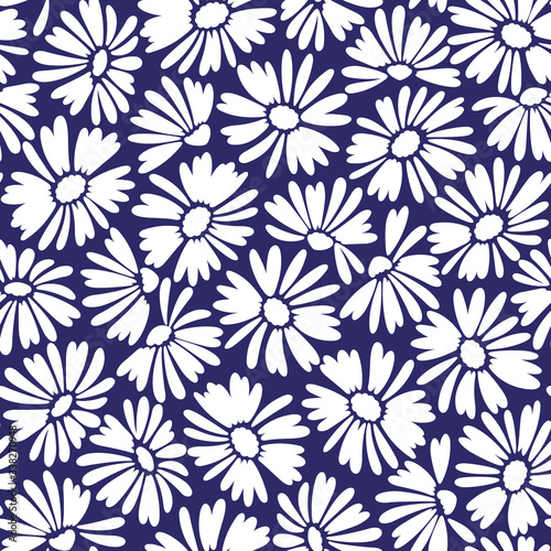 Seamless vector pattern of a beautiful flower,