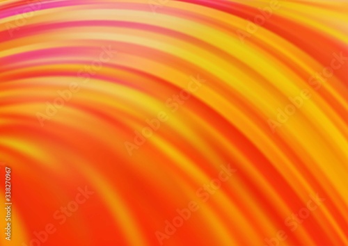 Light Orange vector template with bent ribbons. Brand new colored illustration in marble style with gradient. The best blurred design for your business.