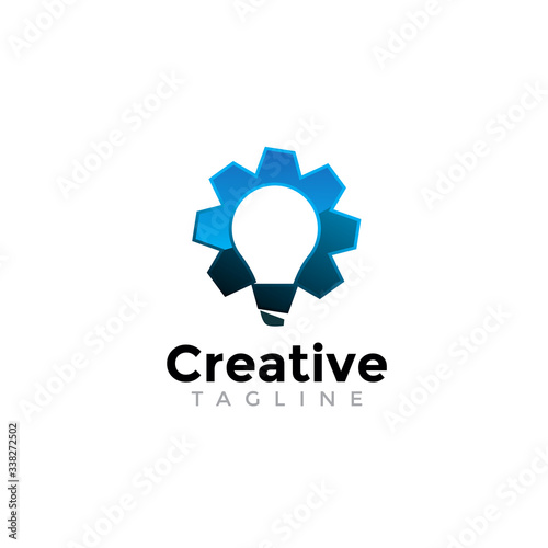 light bulb, idea logo design. modern icon, template symbol vector