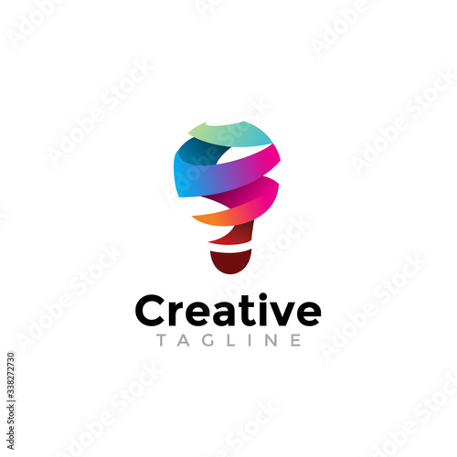 light bulb, idea logo design. modern icon, template symbol vector