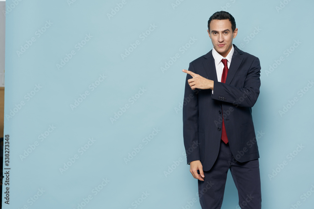 young businessman with blank sign young businessman with blank sign
