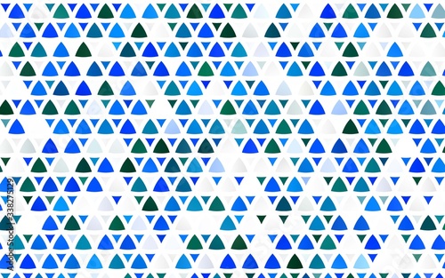 Light BLUE vector seamless layout with lines, triangles. Abstract gradient illustration with triangles. Design for textile, fabric, wallpapers.