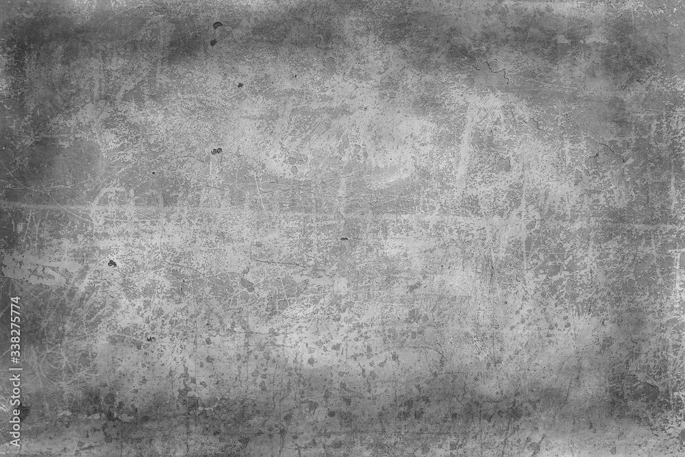 Fototapeta premium old gray wall / abstract vintage gray background, texture old concrete, plaster crack