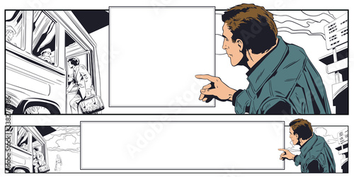 Man packing bag. Businessman going on vacation.