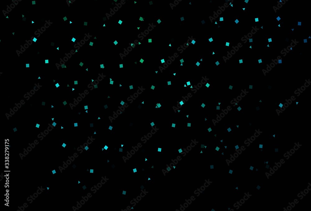 Dark Blue, Green vector cover in polygonal style with circles.