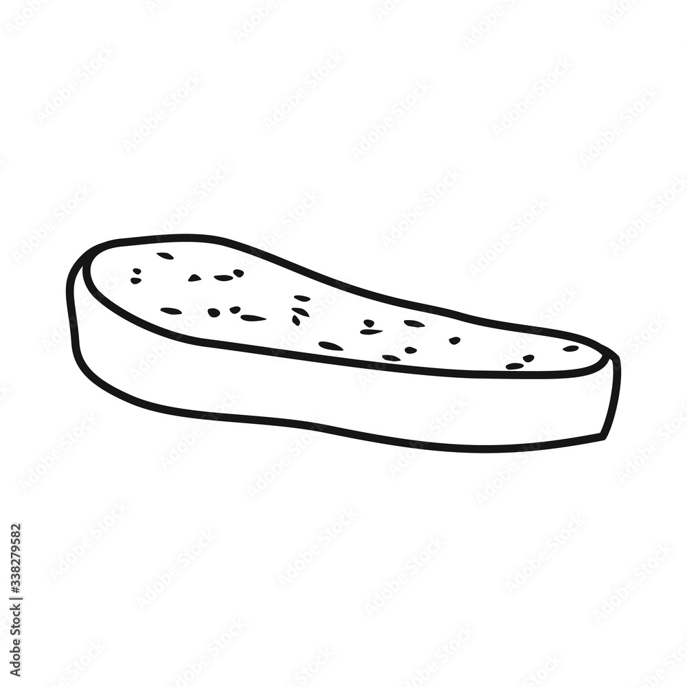Isolated object of bread and toast symbol. Web element of bread and meal vector icon for stock.