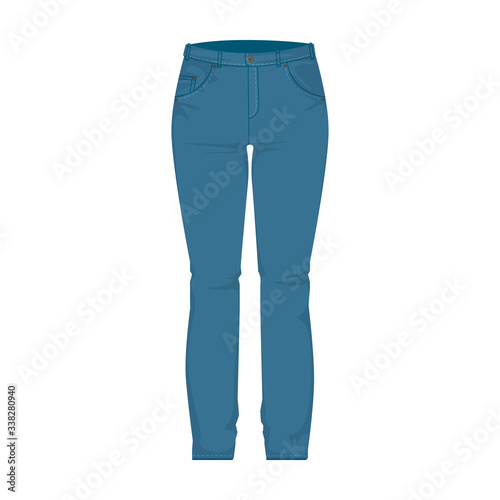 Jeans vector icon.Cartoon vector icon isolated on white background jeans.