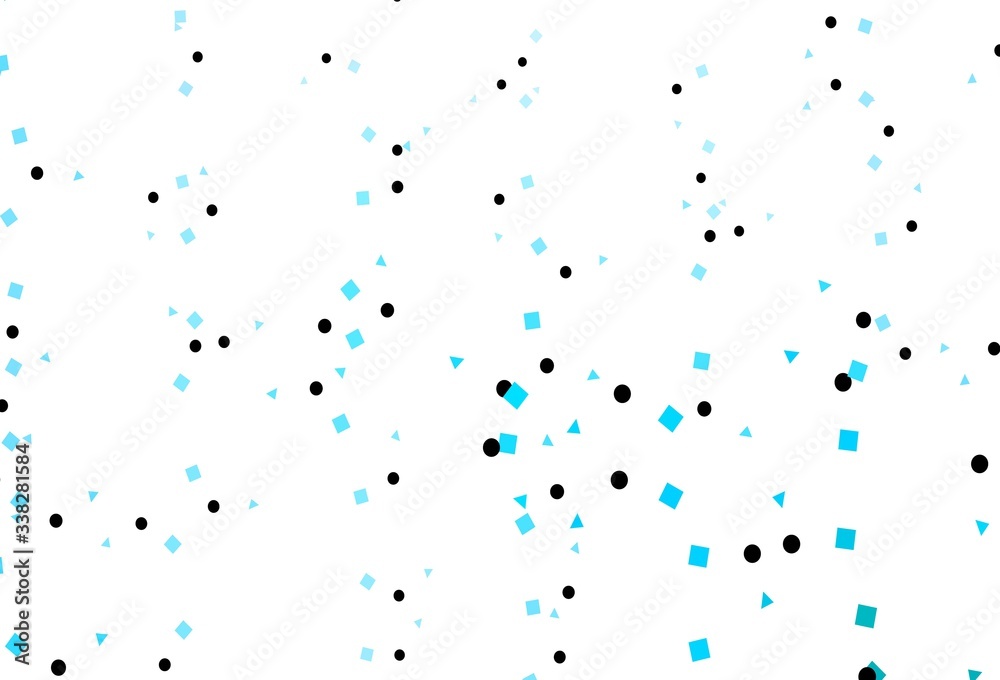 Light BLUE vector cover in polygonal style with circles. Light BLUE vector cover in polygonal style with circles.