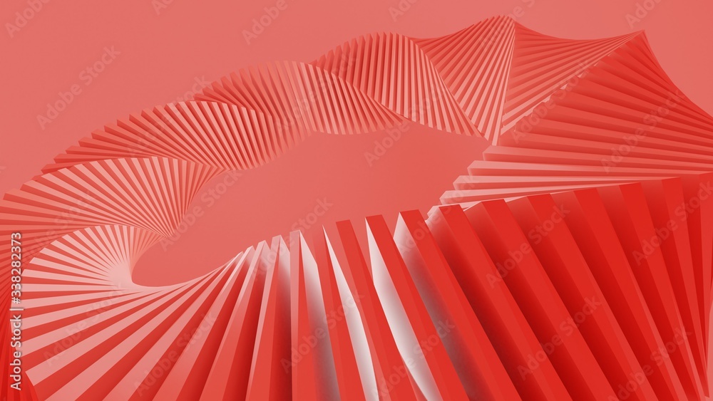 Abstract Minimal Wave Background. Colorful Abstract Architecture structure. 3D illustration. 