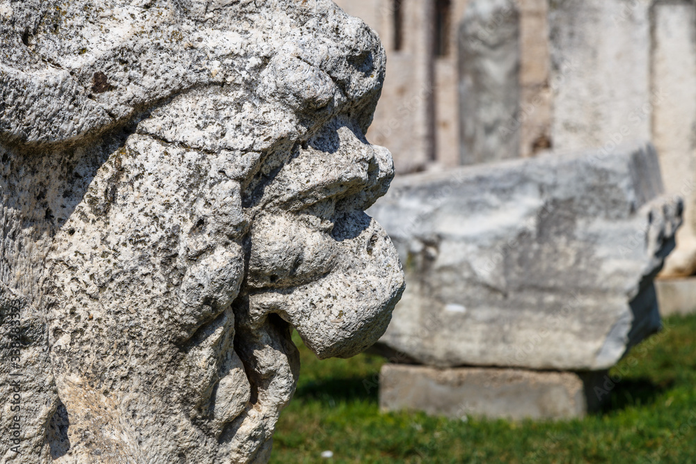 Ruins of the ancient Roman forum in the historic centre of Zadar, Croatia