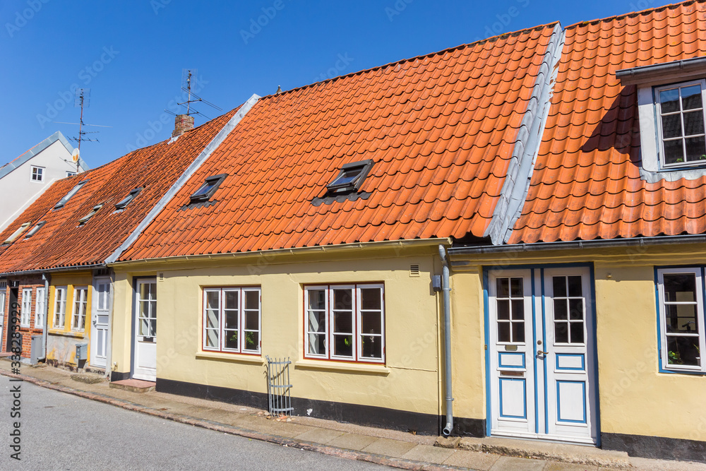 Little old houses in the historic center of Tonder, Denmark