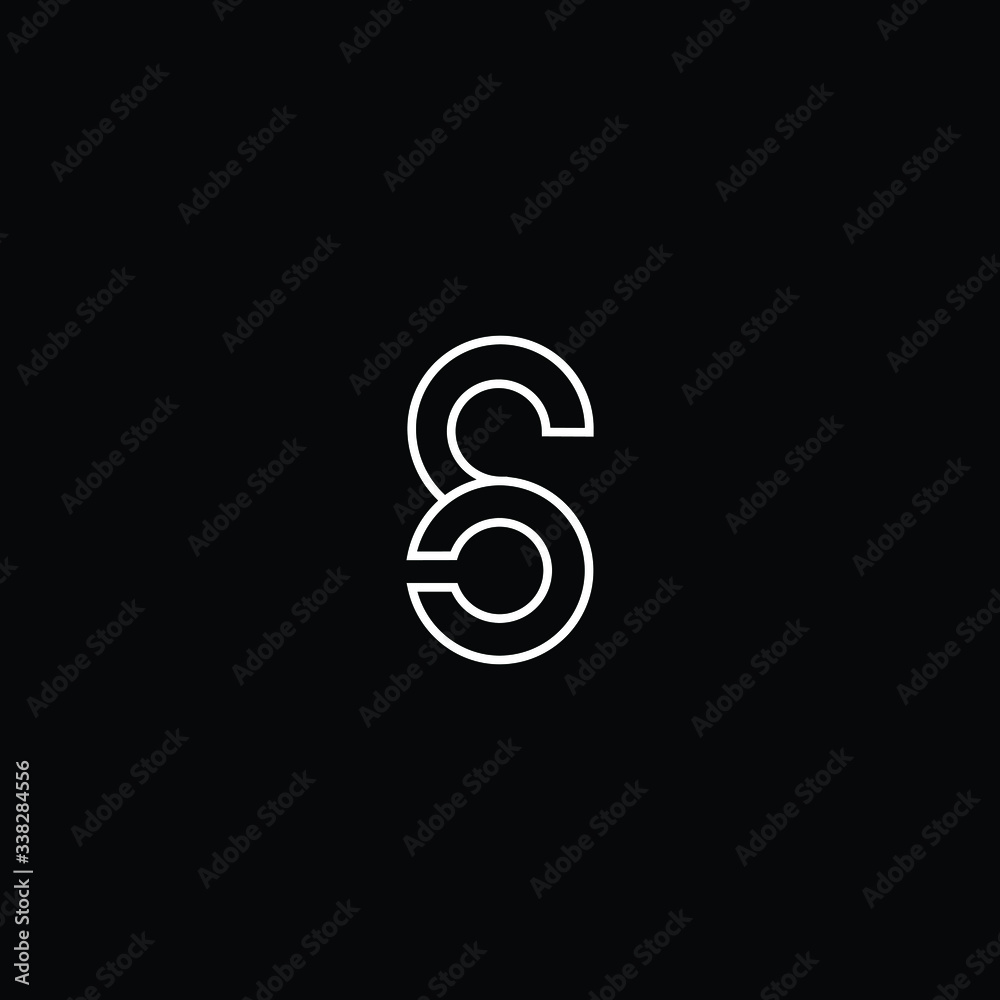 Minimal elegant monogram art logo. Outstanding professional trendy awesome artistic S SC CS SO OS initial based Alphabet icon logo. Premium Business logo White color on black background Minimal elegant monogram art logo. Outstanding professional trendy awesome artistic S SC CS SO OS initial based Alphabet icon logo. Premium Business logo White color on black background