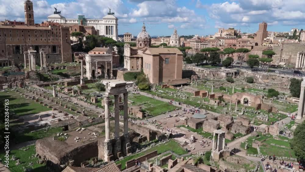 TImelapse of people walking through the Roman Forum in the middle of Rome, Italy. TImelapse of people walking through the Roman Forum in the middle of Rome, Italy.