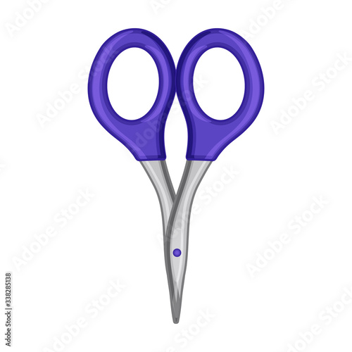 Scissor vector icon.Cartoon vector icon isolated on white background scissor.