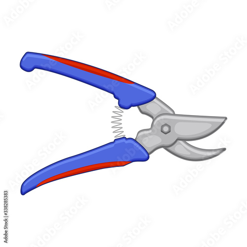 Secateur vector icon.Cartoon vector icon isolated on white background secateur.
