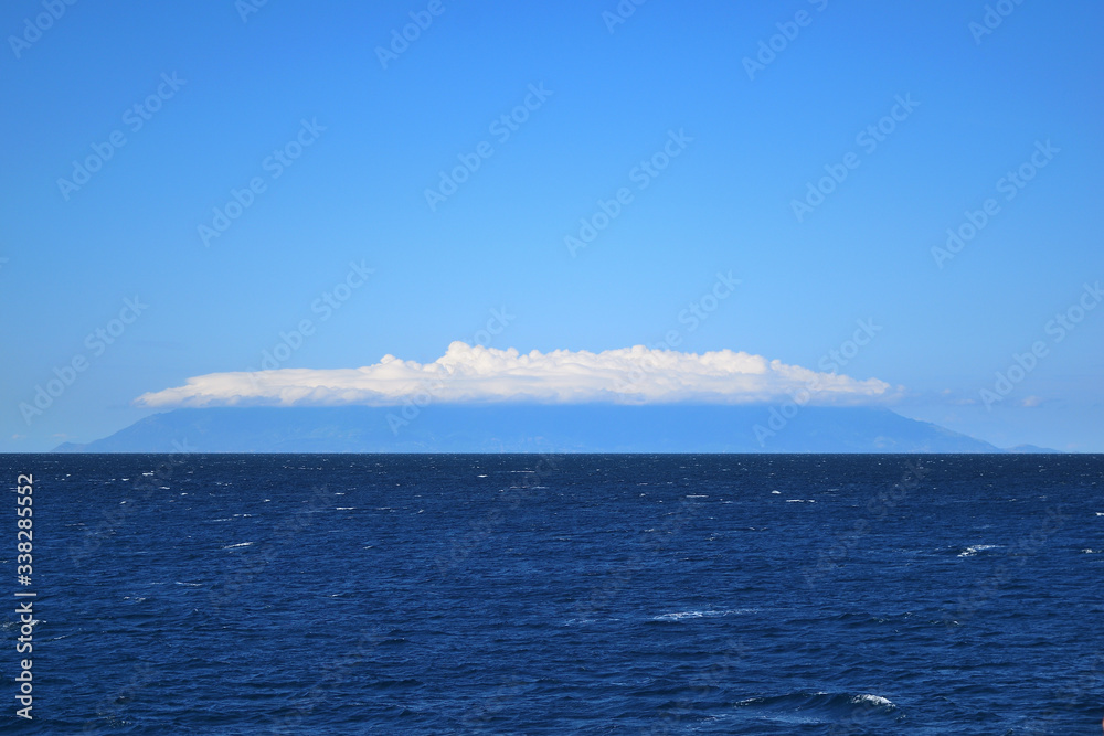 Samothraki island view from ferry