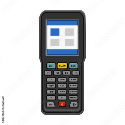 Scanner vector icon.Cartoon vector icon isolated on white background scanner.