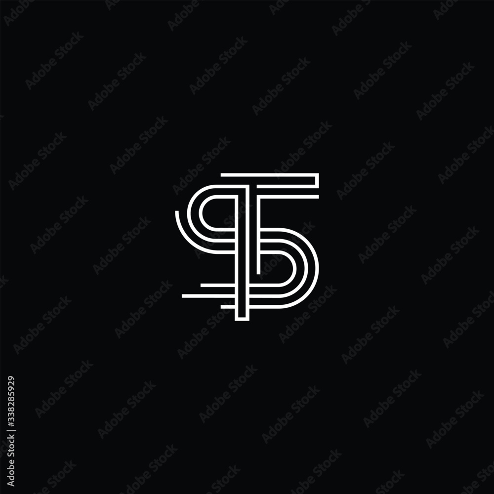 Minimal elegant monogram art logo. Outstanding professional trendy awesome artistic ST TS initial based Alphabet icon logo. Premium Business logo White color on black background Minimal elegant monogram art logo. Outstanding professional trendy awesome artistic ST TS initial based Alphabet icon logo. Premium Business logo White color on black background