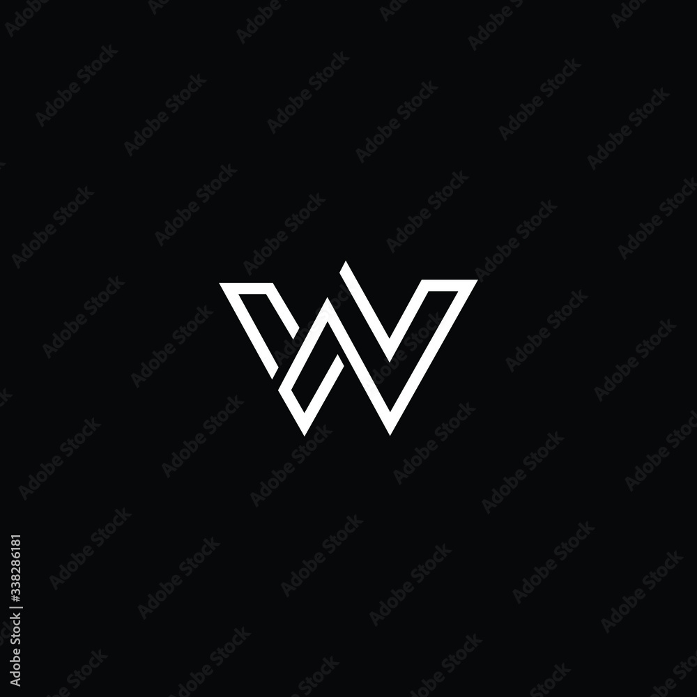 Minimal elegant monogram art logo. Outstanding professional trendy awesome artistic W WW WN NW initial based Alphabet icon logo. Premium Business logo White color on black background Minimal elegant monogram art logo. Outstanding professional trendy awesome artistic W WW WN NW initial based Alphabet icon logo. Premium Business logo White color on black background