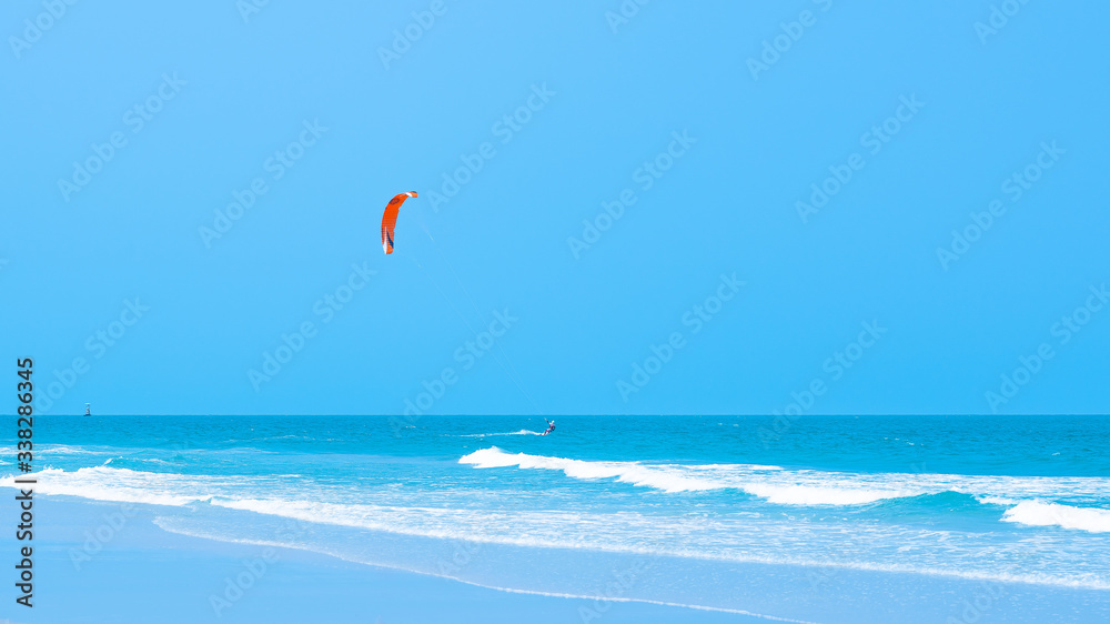 Kitesurfing Thailand Hua hin on a Sunny day Kitesurfing Thailand Hua hin on a Sunny day