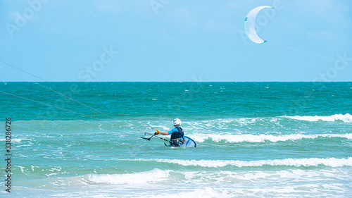 Kitesurfing Thailand Hua hin on a Sunny day