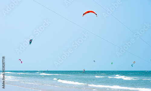 Kitesurfing Thailand Hua hin on a Sunny day