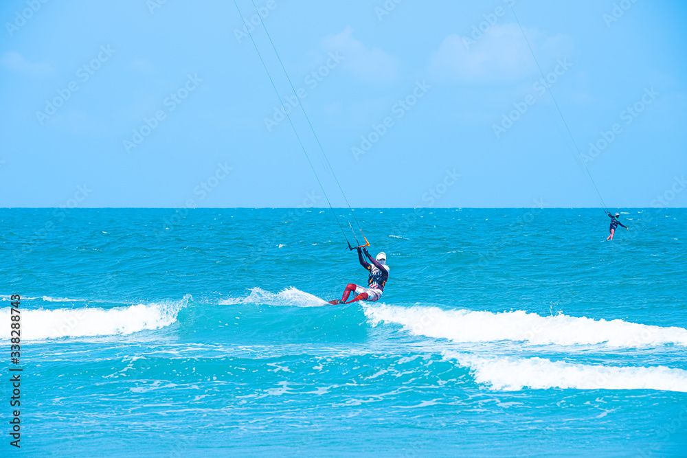 Obraz premium Kitesurfing Thailand Hua hin on a Sunny day