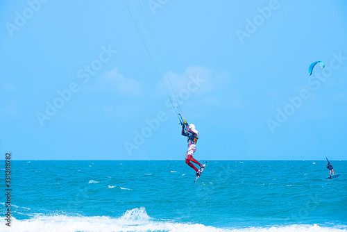 Kitesurfing Thailand Hua hin on a Sunny day