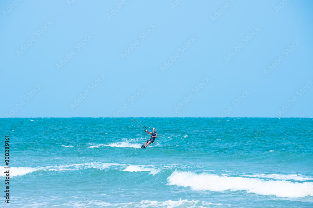 Kitesurfing Thailand Hua hin on a Sunny day Kitesurfing Thailand Hua hin on a Sunny day