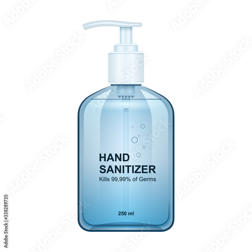 Hand sanitizer vector icon.Realistic vector icon isolated on white background hand sanitizer.