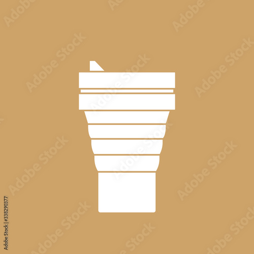 Vector folding coffee Cup Silicone collapsible cup