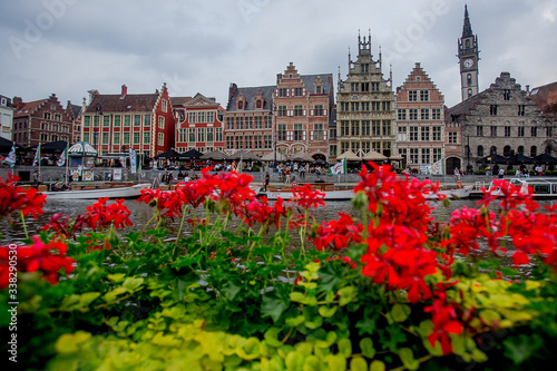 Belgium walks around beautiful cities #338290530