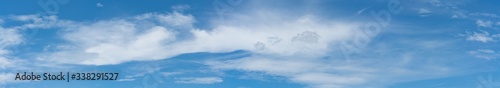 Panorama: White cirrus cloud isolated on black background, Fluffy texture , Abstract smoke