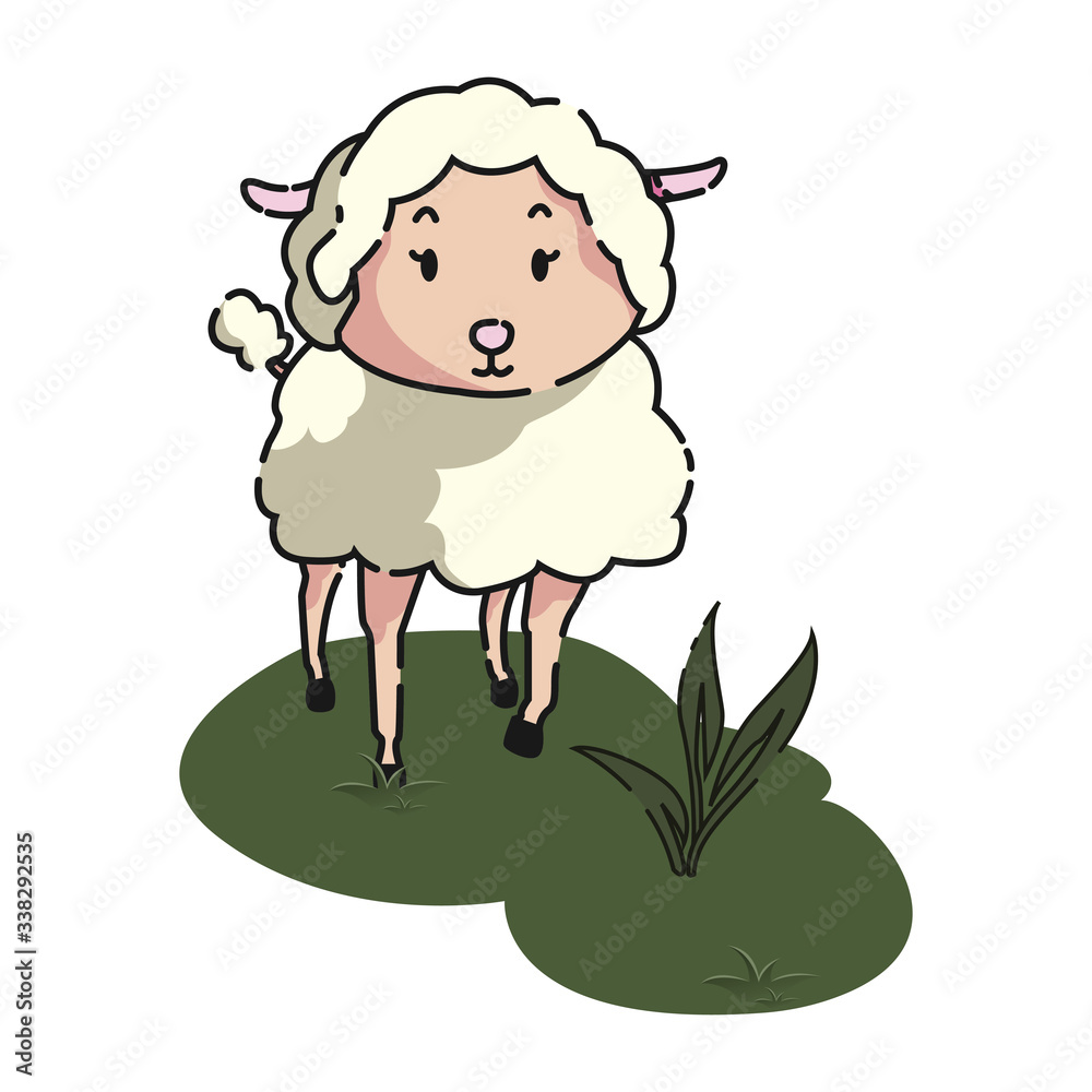 vector Illustrations Cute sheep, cute animal vector Illustrations Cute sheep, cute animal