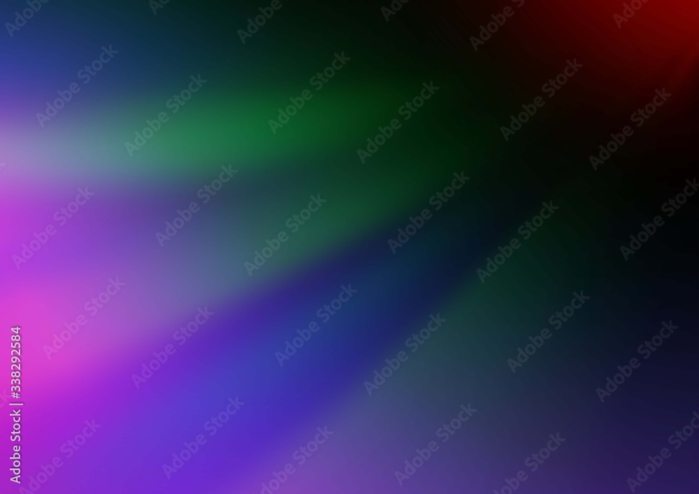 Dark Multicolor, Rainbow vector blurred bright template. Creative illustration in halftone style with gradient. The template can be used for your brand book.