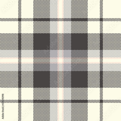 Pixel background vector design. Modern seamless pattern plaid. Square texture fabric. Tartan scottish textile. Beauty color madras ornament.