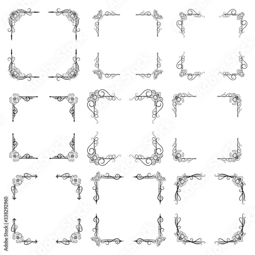 Ornaments frames Separator elements for Classic Vintage Wedding Invitation great for Wedding Card Design