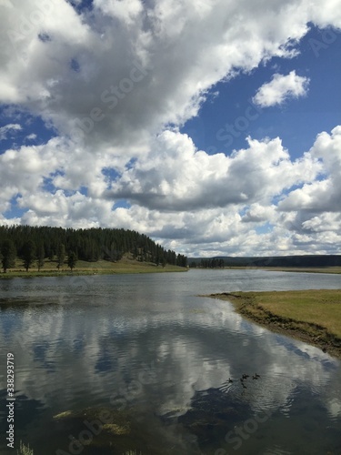 clouds over the lake